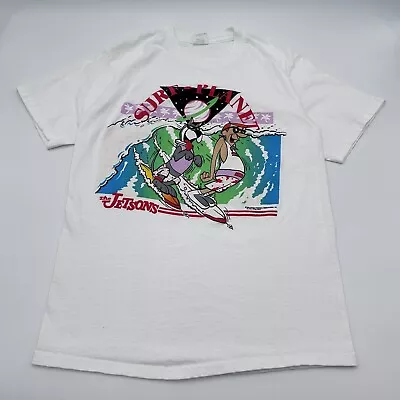 Vintage 80s Mens Village Mews TV The Jetsons Surf Planet White T-Shirt Large USA • $74.99