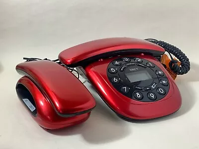 IDECT Twin Carrera Combo Ruby Red Corded Telephone & Wireless Handset • £29.99