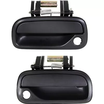 Exterior Door Handle For 2000-2006 Toyota Tundra Set Of 2 Front Black Plastic • $30.77