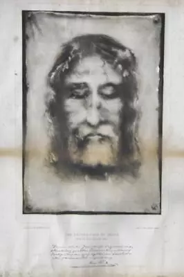 Sacred Face Of Christ Veronica's VEIL Sudarium MANDYLION Papal Issue 1904 Pope • $585