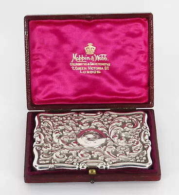 Antique English Sterling Silver Card Case  Mappin & Webb 1904 • $683.84