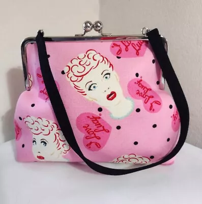 Vintage Pink I Love Lucy Handbag Purse Bag Lucille Ball - Excellent Condition • $14.99