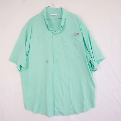 Columbia PFG Shirt Mens 2XL XXL Omni-Shade Outdoor Vented Fishing Button Up • $19.99