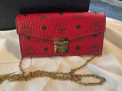 MCM Wallet On Chain Crossbody Red Box Dust Cover • $170