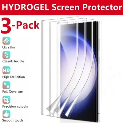 3X Screen Protector For Various Phone Soft Clear TPU Gel Hydrogel Film Cover • £4.39