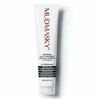 Mudmasky Hair Mask Scalp Treatment Miracle Shampoo Anti Dandruff Shampoo 75ml • £4.99