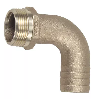 Perko 0063010PLB Boat Marine 2-1/2  Bronze Full Flow 90° Pipe To Hose Adapter • $79.95