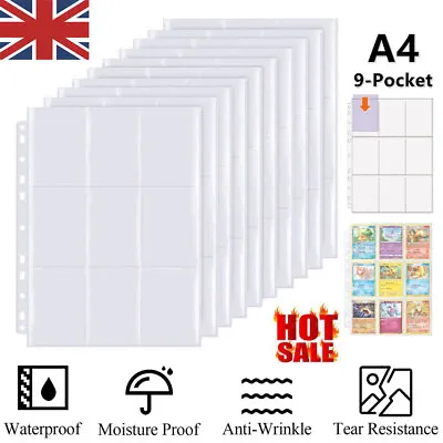 Trading Card Sleeves 100 Pockets Storage Album Pages Card Collector Coin Holders • £3.49