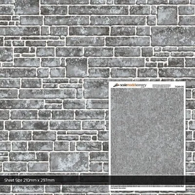 £5.25 • Buy Grey Random Ashlar Stone Brick 5 Pk For Oo Gauge & 1:76 Model Railway - Tx269-oo