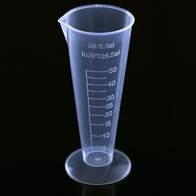 50ML 100ML Clear Plastic Graduated Measuring Cup Beaker Cooking Kitchen Lab Tool • £1.65