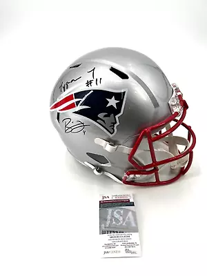 Bailey Zappe & Tyquan Thornton Patriots Signed Full Size Helmet Jsa Witness Coa • $399.99