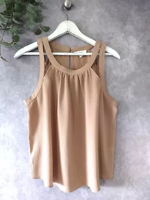 Anthropologie Mine Top Womens Large  Beige Cutout Tank Blouse • $16.05