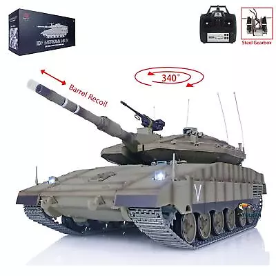 1:16 RC Military Battle Tanks Merkava Heng Long IDF MK IV 3958 Metal Tracks Ver • $233.52