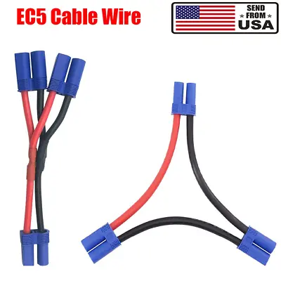 EC5 Series Parallel Cable Wire Adapter Switch 1 Female To 2 Male RC Lipo Battery • $6.08
