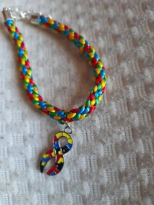 £4.95 • Buy Autism Awareness Handmade Bracelet Donation £2.50 To National Autism Society
