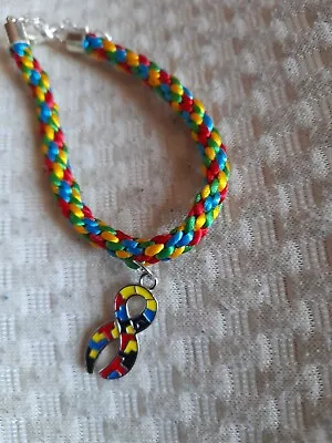 £4.95 • Buy Autism Awareness Handmade Bracelet Donation £2.50 To National Autism Society