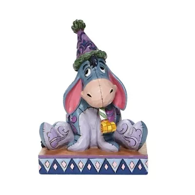 Jim Shore Disney Traditions Eeyore With Birthday Hat And Horn 6008074 • $89.50