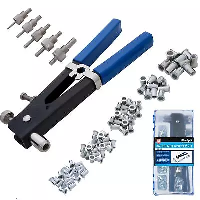 £19.79 • Buy BlueSpot 86pc Threaded Rivet Nut Setting Insert Riveting Gun Rivnut Tool M3 - M8