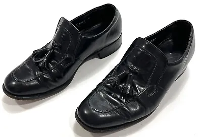 Vintage FLORSHEIM IMPERIAL Tassel Loafer Dress Shoes Mens 7 Black 336099 • $34.99