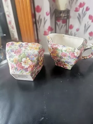 £7.99 • Buy Vintage James Kent Du Barry Sugar Bowl & Creamer