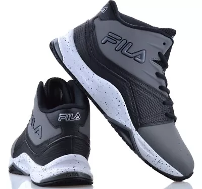 Mens Fila High Top Casual Walking Ankle Boots Basketball Gym Trainers Shoes Size • £18