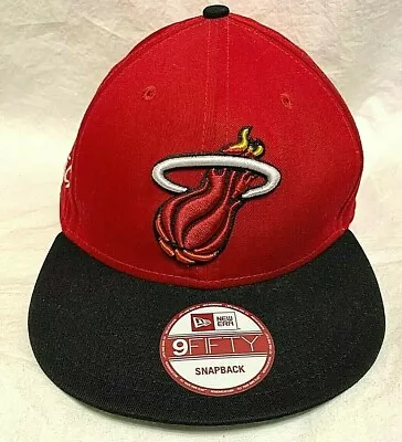 RARE MIAMI HEAT Hardwood Classics  SLICK   New Era 9FIFTY Snapback Cap Hat !!! • $20