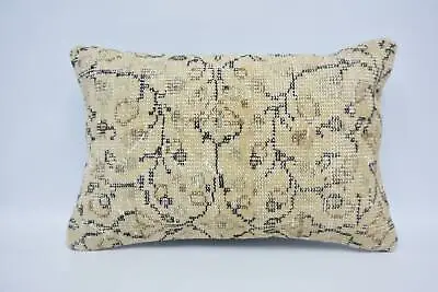 Vintage Pillow Kilim Pillow Cover 16 X24  Beige Pillow Case Pillow • $19.38