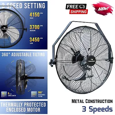 Industrial Fan For Cabin Patio Horse Barn Garage Wall Ceiling Mount Air Blowing • $175.58