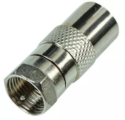 F Type Screw-On Male Plug To Coax RF Aerial/Satellite/DAB Plug Female TV Antenna • £2.39