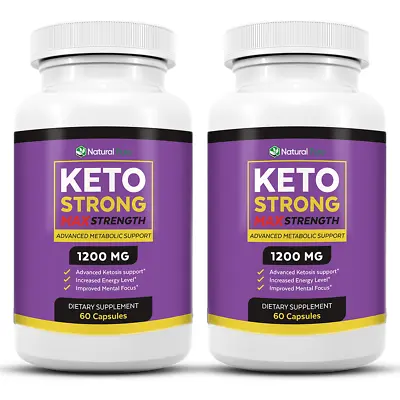 Keto Strong Keto BHB Pill Advanced Formula Keto Diet Pills 2 PACK • $22.99