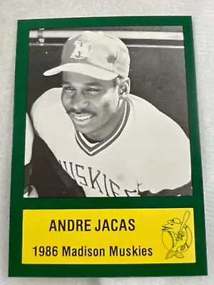 1986 Madison Muskies-TJSC Minor League Baseball Card#12-Andre Jacas • $7.95