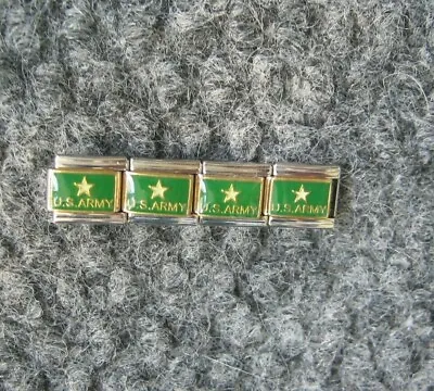 D'linQ Italy Expansion Link Charm Bracelet UNITED STATES U.S. ARMY 4 Links Rare • $9.99