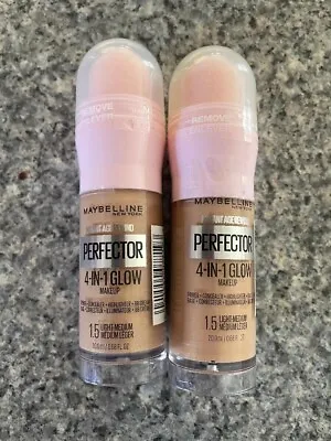 Two (2) Maybelline Instant Age Rewind Perfector 4-In-1 Glow 1.5 Light Medium • $18.99