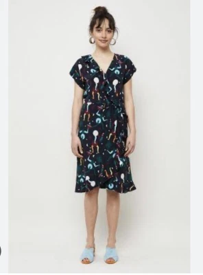 $50 • Buy Gorman Silk Moon Dance Ruffle Dress 8 Mireia Ruiz X Gorman Worn Once
