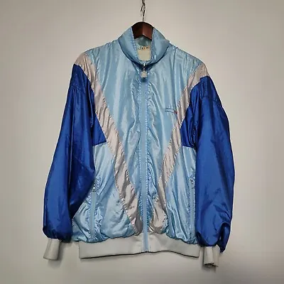 Vintage 90s Ellesse Windbreaker Jacket Full Zip Adult Medium Blue • $34.99