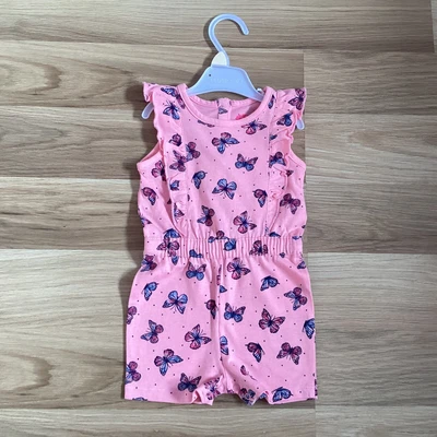 £2.05 • Buy Baby Girl Clothes 3-6 Months Preloved Pink Butterfly Playsuit Jumpsuit Primark