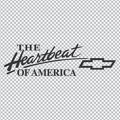 Chevy Heartbeat Of America! Vinyl Decal Sticker Chevrolet • $2.99