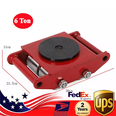 6 Ton Heavy Duty Machine Machinery Dolly Skate Roller Mover Steel Cargo Trolley • $33.25