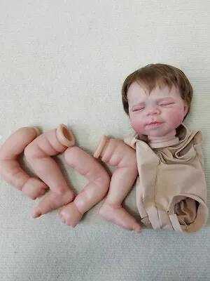 19in Painted Reborn Doll Kit Pascale Rooted Hair Unassembled DIY Toys Body Parts • £39.59