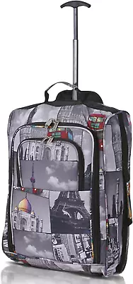 5 Cities Cabin Approved Trolley Bag Cities 21-Inch / 55Cm Telescopic Handle • £38.66