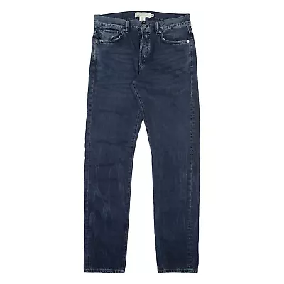 H&M Mens Jeans Blue Regular Straight W33 L33 • £13.99