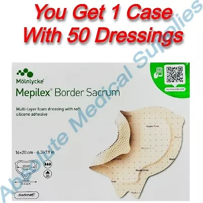 *50-Dressings* Molnlycke Mepilex Border Sacrum 6.3  X 7.9  Sterile 282055 • $429.99