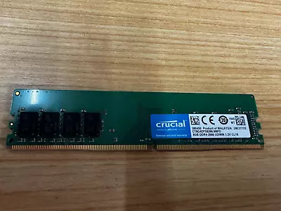 RAM Crucial Desktop DDR4 2666 (1 X 8GB = 8GB) In Great Working Order • $1