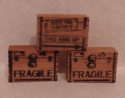 Vintage Marx Small Wooden Crates For Freight Terminal Station - Three (3) - Rare • $39.50