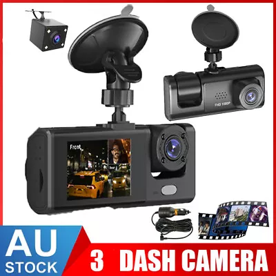 3 Channel Dash Cam 1080P Full HD Car DVR Video Recorder G-sensor IR Night Vision • $40.99