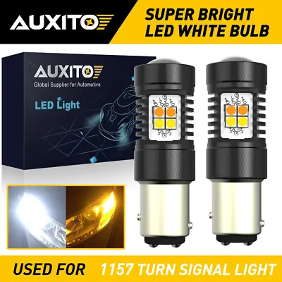 AUXITO 1157 LED Turn Signal Light Bulb Switchback Amber White Anti Hyper Flash D • $19.99