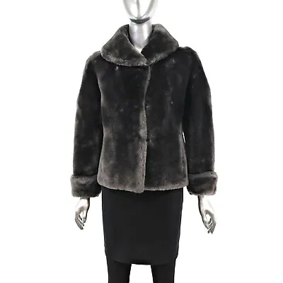 Gray Mouton Jacket- Size S • $220
