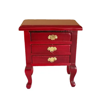Dollhouse Miniature Red Victoria Cabinet 1:12 Furniture Accessories Wooden • $12.99