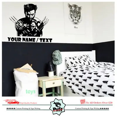 Superhero Logan Large  Inspired Wall Art Stickers  Vinyl Bedroom Den Home • £9.99