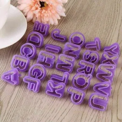 40pcs Alphabet Number Letter Fondant Cake Decorating Icing Cutter Mold Mould UK • £4.62